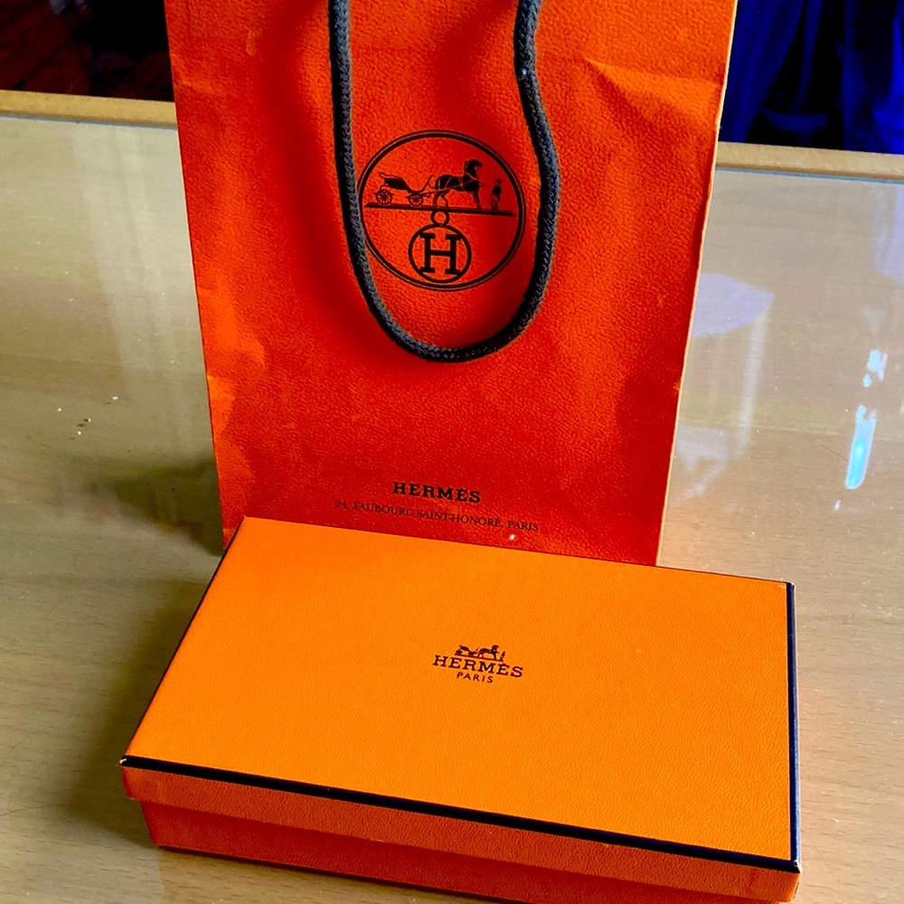 Hermes gift bag and box.